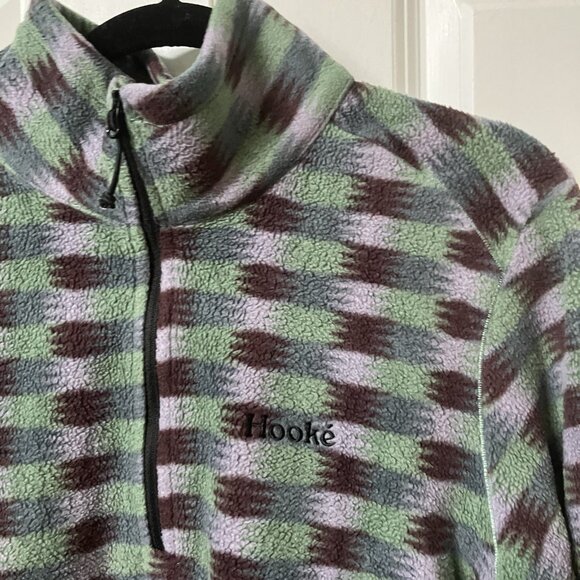 Hooké Pullover 1/4 Zip Fleece Sweater Womens M Multicolour Outdoor Gorpcore - Picture 2 of 8